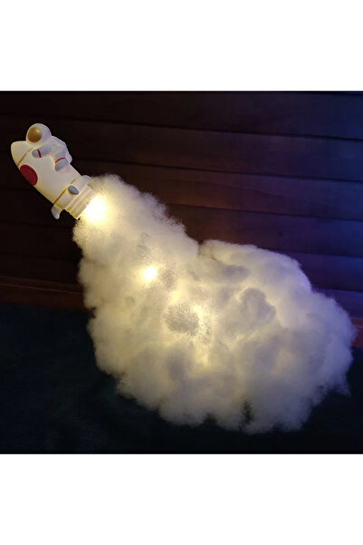 Hediye Rüzgarı Uçan Astronot Tasarımlı Gece Lambası