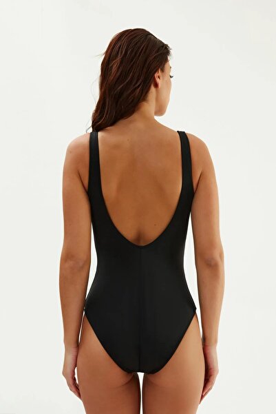 Eros U Collar Thick Strap Swimsuit Black 2 Swimsuit