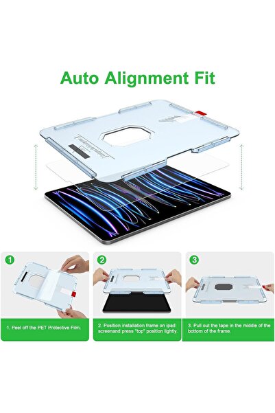 Fogy Ipad Pro 4.nesil 11İnç M2 ÇİPLİ Kalıplı Kolay Uygulama Aparatlı Otomatik...