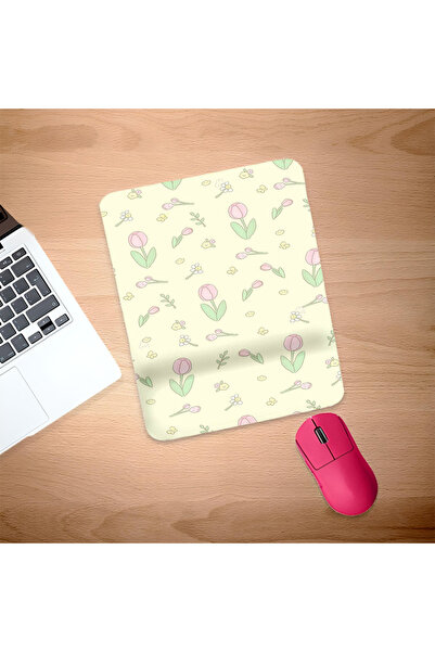 UcuruStore Ροζ Τριαντάφυλλο Ορθογώνιο Mouse Pad με Υποστήριξη Ολόκληρου του Κ...