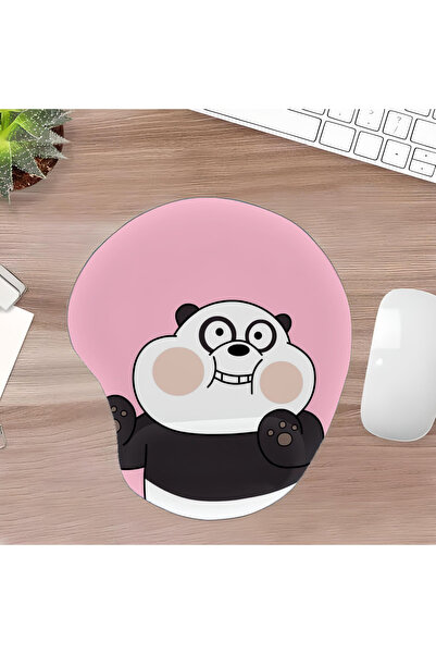 UcuruStore Χαριτωμένο ροζ Panda οβάλ μαξιλαράκι ποντικιού με υποστήριξη για ό...