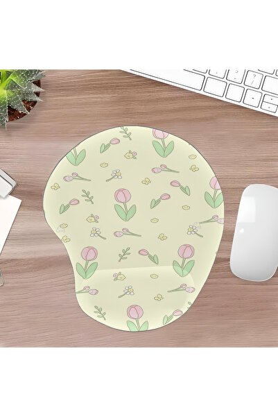 UcuruStore Ροζ Τριαντάφυλλο Οβάλ Επιφάνεια Ποντικιού με Υποστήριξη Ολόκληρου ...