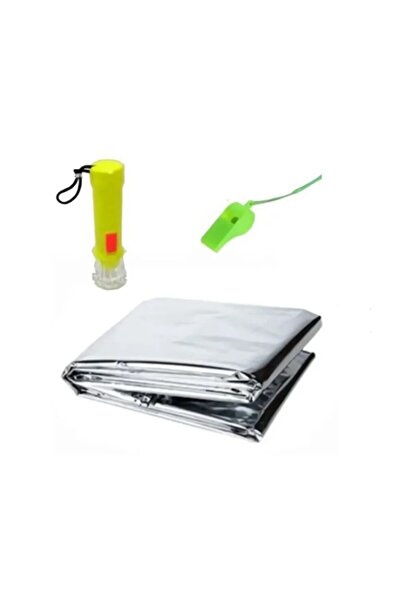 HERŞEY FIRSAT PLASTİK HAKEM DÜDÜĞÜ TERMAL BATTANİYE LED KÜÇÜK EL FENERİ 3 SET