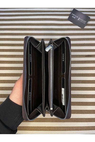 SANAT LEATHER SL-2132 Genuine Leather Stylish Portfolio Zipper Women's Wallet 19.5CM×10.5CM ART LEATHER