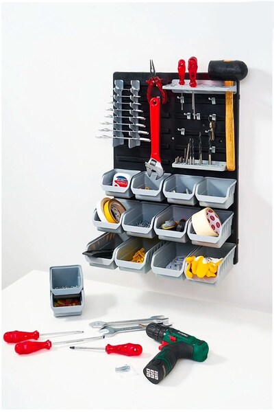 PROXTECH Her Şey Elinizin Altında Duvar Alet Paneli 43 Parça Hırdavat Duvar Panel Set Avadanlık