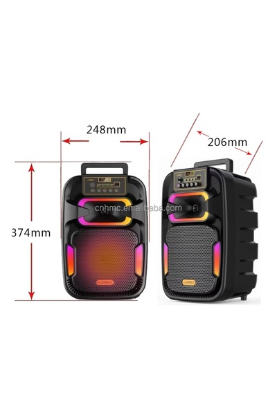 SIGHTZER MİKROFONLU BLUETOOTH SPEAKER LED IŞIKLI KARAOKE HOPARLÖR SD KART USB AUX BÜYÜK BOY HOPARLÖR