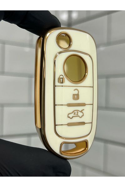 BARKAS ELEKTRONİK Fiat Egea Switchblade Nano Key Case White