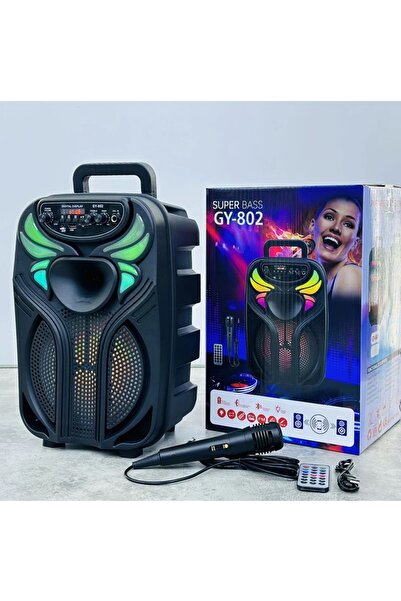 SIGHTZER MİKROFONLU BLUETOOTH SPEAKER LED IŞIKLI KARAOKE HOPARLÖR SD KART USB...