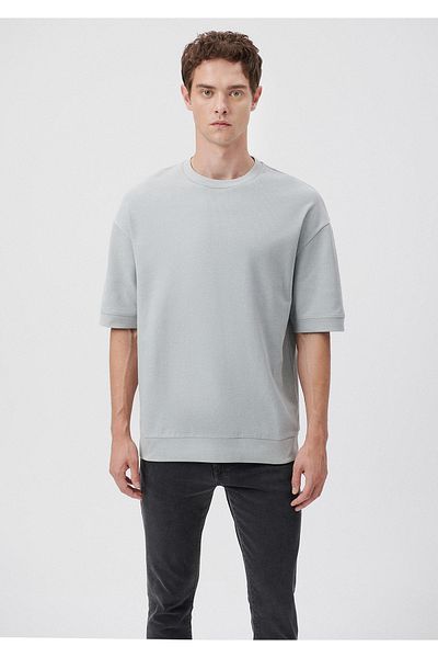 Mavi Crew Neck Gray T-Shirt Loose Fit / Loose Relaxed Fit0610077-70075