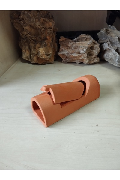 PlecoTürk Üstü Açılan D Vatoz Küpü (13,5x6x5h) No:45