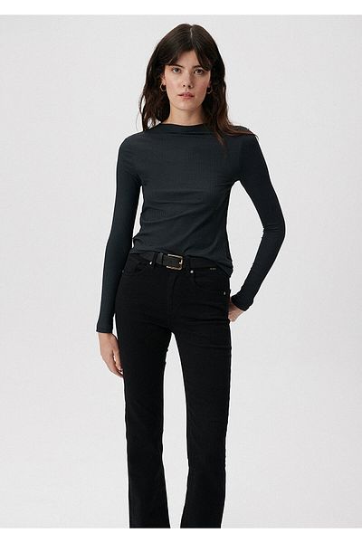 Mavi Long Sleeve Black T-Shirt Fitted 1611321-900
