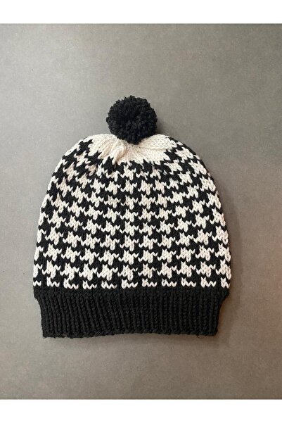 MESKSTORE Kazayağı Desenli El Örgü Bere