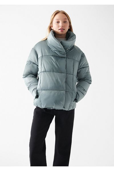 Mavi Jachetă pufă lucioasă Primaloft Stand Guler 1110060-70825