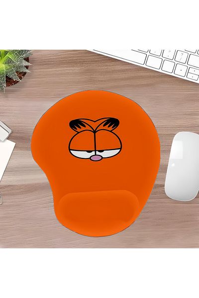 UcuruStore لوحة ماوس بيضاوية مقطوعة من Cat Garfield مع دعم للمعصم بالكامل