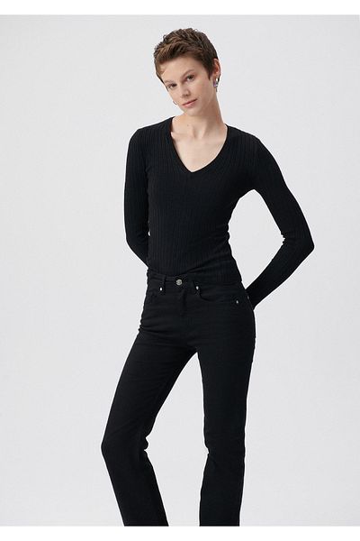 Mavi V-Neck Black Knitwear Fitted / Fitted Cut 1710300-900