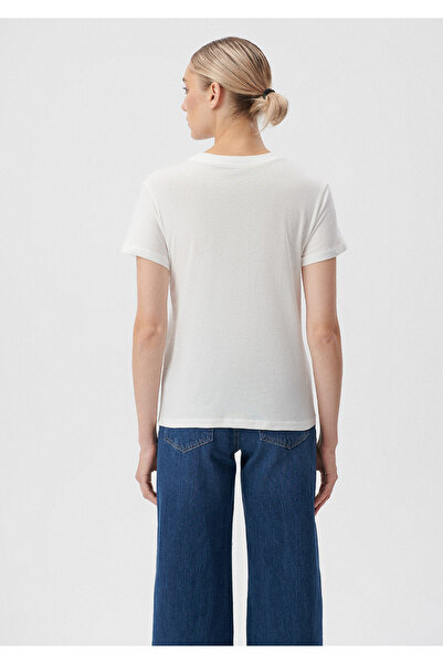 Mavi Bicycle Printed White T-Shirt Slim Fit / Slim Fit 1611701-70057