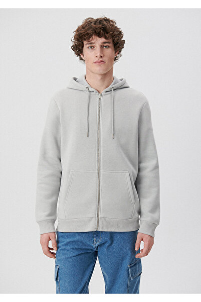 Mavi MAVİ Kapüşonlu Gri Basic Sweatshirt 0610061-70075
