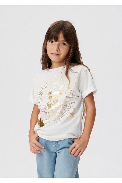 Mavi Tricou alb cu imprimeu Hogwarts Regular Fit / Normal Cut 7610126-70057