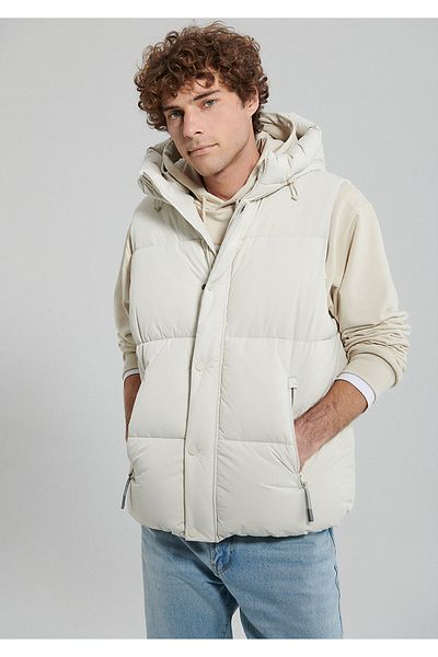 Mavi Hooded Beige Inflatable Vest Regular Fit / Regular Fit0110306-70134