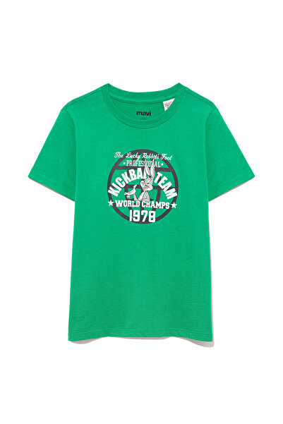 Mavi Bugs Bunny εμπριμέ πράσινο μπλουζάκι κανονική εφαρμογή / κανονική κοπή 6610140-71704