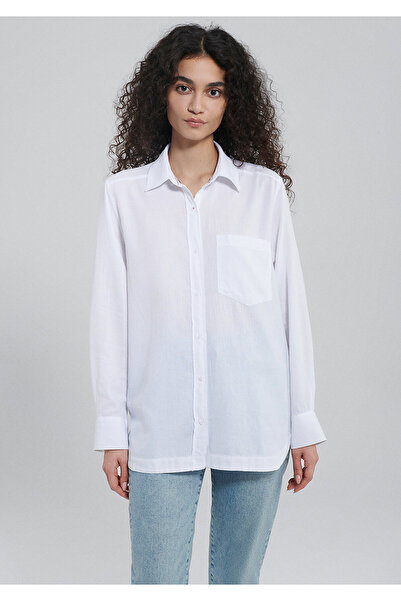 Mavi Beyaz Gömlek Loose Fit / Bol Rahat Kesim 1210701-70057