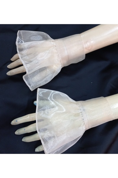 es moda shop Lily organza removable cuff white