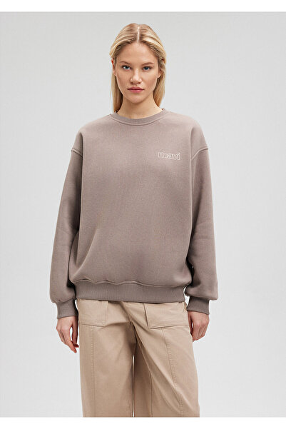 Mavi Logo Printed Brown Sweatshirt1611656-70364