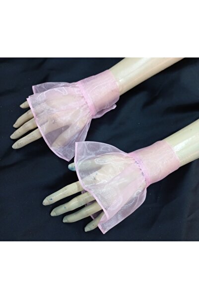 es moda shop Lily organza αφαιρούμενη μανσέτα μωρό ροζ