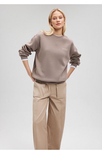 Mavi Logo Printed Brown Sweatshirt1611656-70364