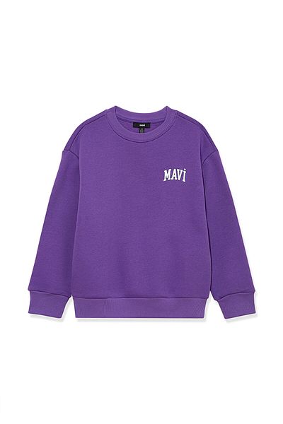 Mavi Lila Sweatshirt mit Logo-Aufdruck 6s10000-70606