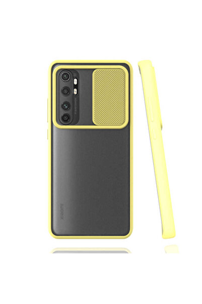 kilifone Xiaomi Mi Note 10 Lite - Kılıf Slayt Sürgülü Arkası Buzlu Lensi Kapak