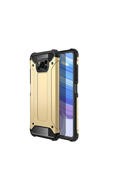 kilifone Xiaomi Poco X3 / Poco X3 NFC / Poco X3 Pro - Kılıf Çift Katman Zırh Tank Crash Military Kapak
