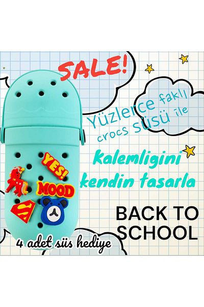 Allbags Silicon Crocs Fancy Μολυβοθήκη, Νέο Προϊόν