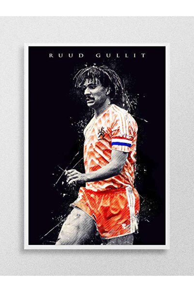 Mudi Store Ruud Gullit Futbol Poster Çerçevesiz Yüksek Kalite Futbolcu Duvar Poster