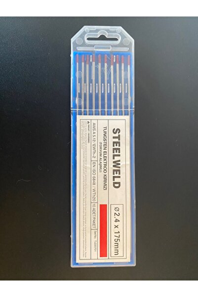 Steelweld Tungsten Elektrod Kırmızı 2.4x 175 ( TEK ADET FİYATIDIR)