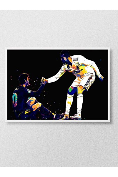 Mudi Store Messi Ronaldo Legends Futbol Poster Çerçevesiz Yüksek Kalite Futbo...