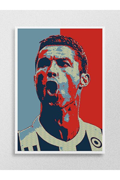 Mudi Store Cristiano Ronaldo Futbol Poster Çerçevesiz Yüksek Kalite Futbolcu Duvar Poster