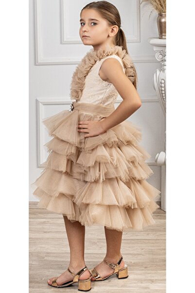 nossiby Nohut Rengi Kız Çocuk Abiyesi, Parti Elbisesi