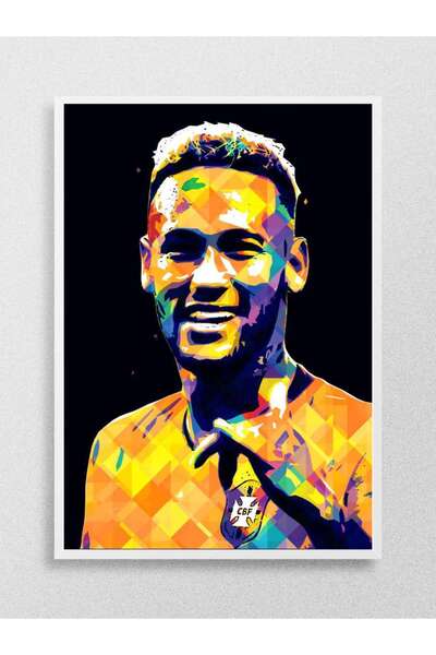 Mudi Store Neymar jr Futbol Poster Çerçevesiz Yüksek Kalite Futbolcu Duvar Poster