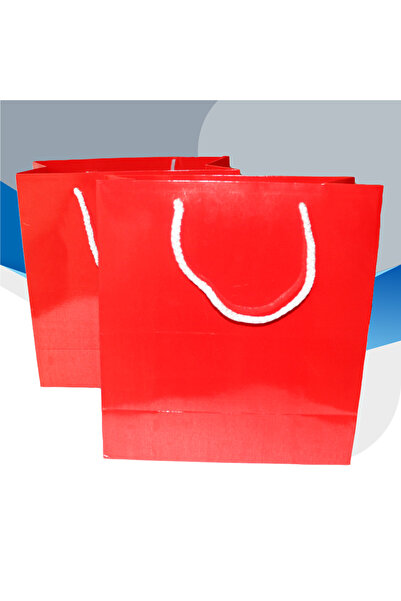 ecenplast Kırmızı Karton Çanta 25x23x10 cm  25 Adet