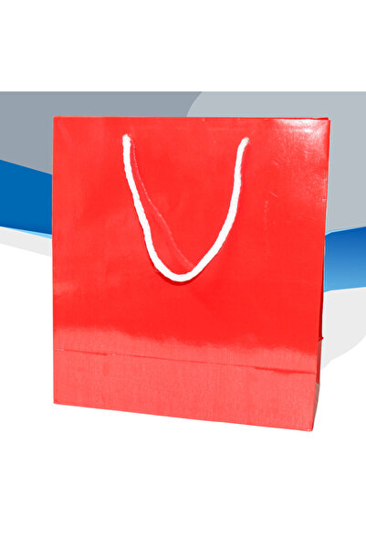 ecenplast Kırmızı Karton Çanta 25x23x10 cm  25 Adet