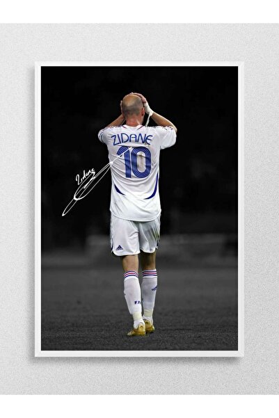 Mudi Store Zidane Futbol Poster Çerçevesiz Yüksek Kalite Futbolcu Duvar Poster