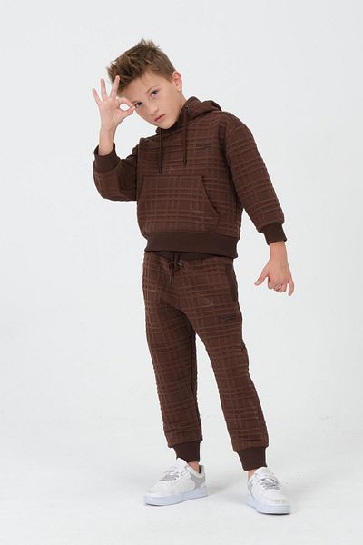 Black One Boy's Hooded Tracksuit Set