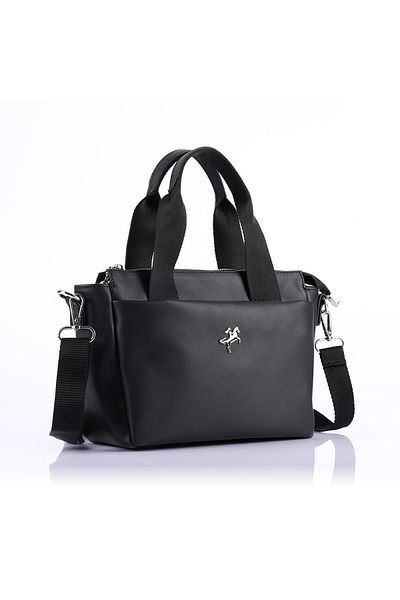 Getcho Yolva Women's Black Hand and Shoulder Bag with Multi-Compartment, Lightweight, Comfortable Design, Compatible with Casual Chic Model