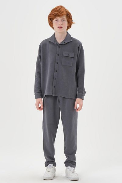 Black One Ζακάρ Σετ με μοτίβο με κουμπιά με λεπτομέρεια στο κάτω μέρος
