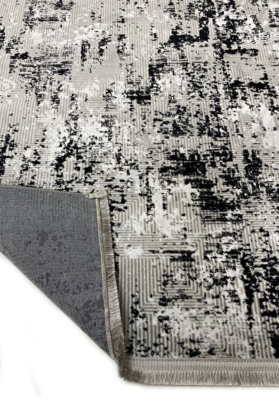 Prizma Modesto Kaymaz Yıkanabilir Halı | Siyah