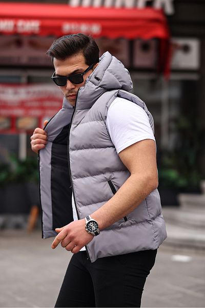 JESS PLUS New Season Men's Hooded Puffer Vest