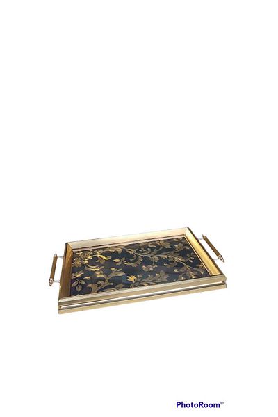Kosova 814 Lux Rectangular Tray 50*31 Cm Gold