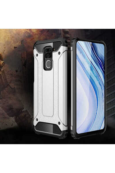 kilifone Xiaomi Redmi Note 9 - غطاء حماية عسكري بطبقة مزدوجة من Armor Tank Crash
