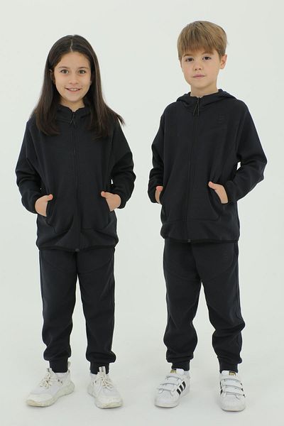 Black One Σετ φόρμας για αγόρια με κουκούλα ριγέ στάμπα